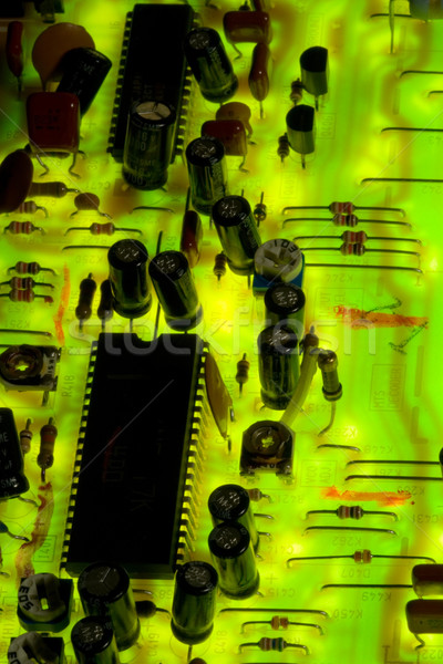 Electrónico circuito cables tecnología fondo Foto stock © cmcderm1