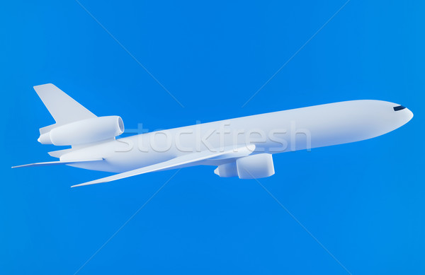 Uçak 3D açık mavi gökyüzü dünya Stok fotoğraf © cnapsys