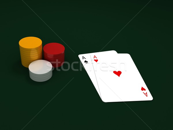 Pair of aces Stock photo © cnapsys