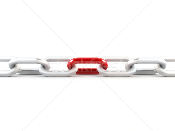 Metal catena link 3D uno Foto d'archivio © cnapsys