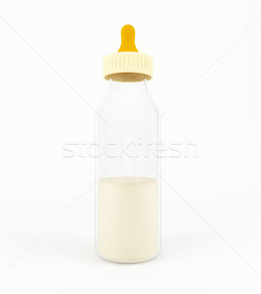 Latte bottiglia 3D baby sfondo Foto d'archivio © cnapsys