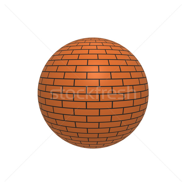 Ladrillo pelota 3D resumen Foto stock © cnapsys
