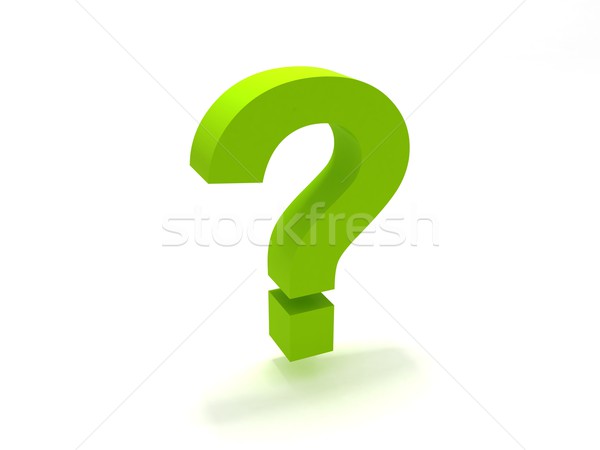 Green question mark Stock photo © cnapsys