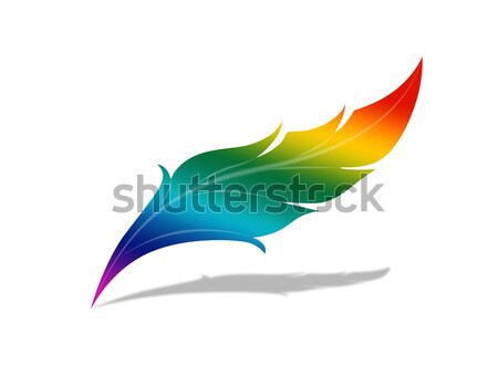 Resumen arco iris pluma ilustración diseno arte Foto stock © cnapsys