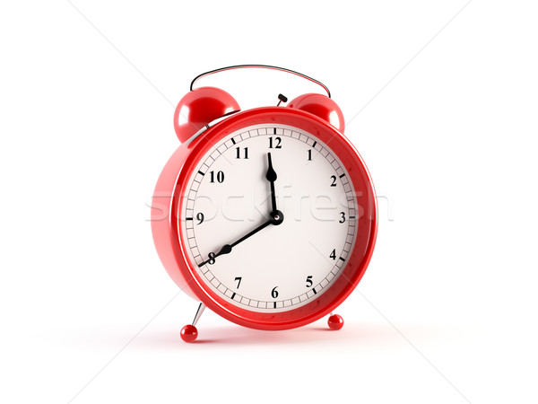 Despertador rojo oficina casa tiempo amanecer Foto stock © cnapsys