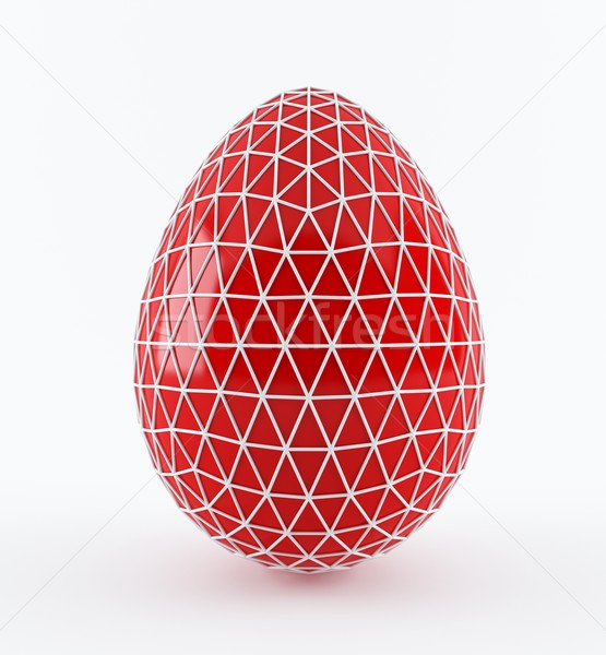 Húsvéti tojás 3D renderelt kép díszített húsvét terv Stock fotó © cnapsys