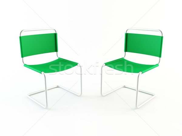 Ofis sandalye 3D çift Metal Stok fotoğraf © cnapsys