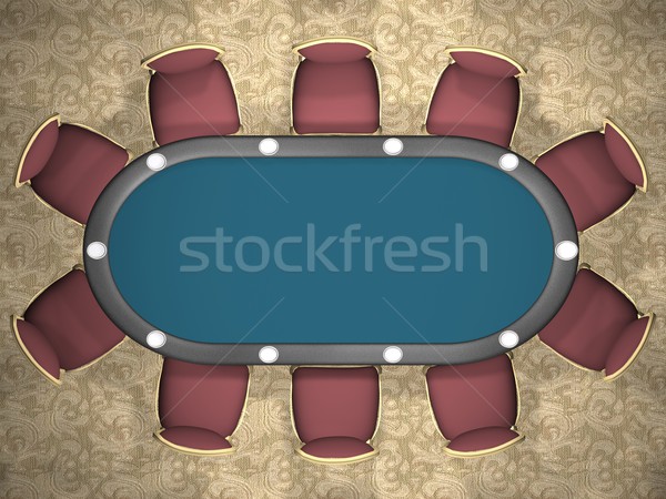 Póquer mesa 3D jugar bordo Foto stock © cnapsys