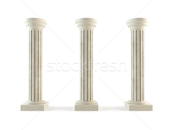 Clásico columnas 3D establecer antigua Foto stock © cnapsys