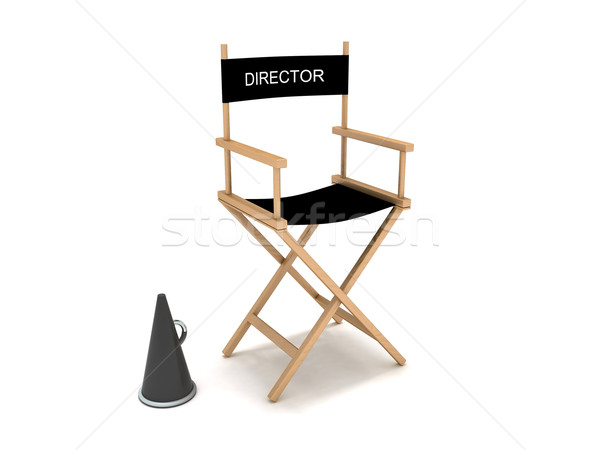Silla 3D película director megáfono Foto stock © cnapsys