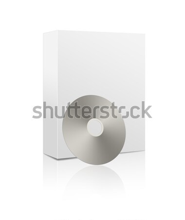 Logiciels boîte cd livre blanche contenant Photo stock © cnapsys