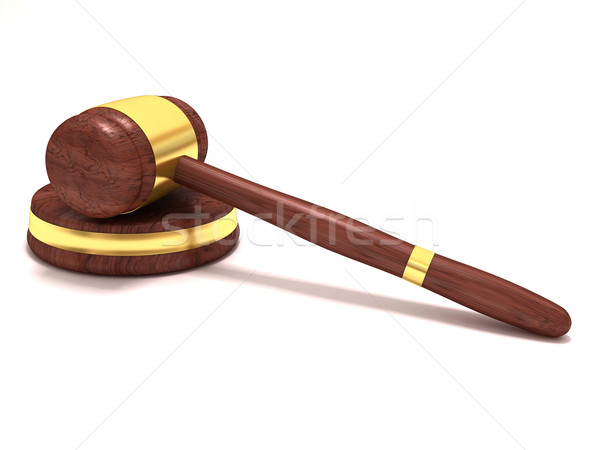 молоток 3D правосудия адвокат Сток-фото © cnapsys