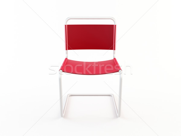 Silla de oficina 3D metal rojo aislado Foto stock © cnapsys