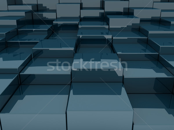 3D blocchi abstract pattern costruzione costruzione Foto d'archivio © cnapsys