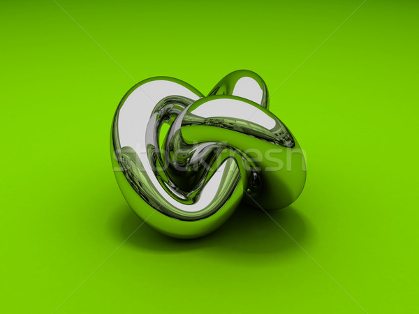 Knoten 3D Rendering metallic Torus Hintergrund Stock foto © cnapsys