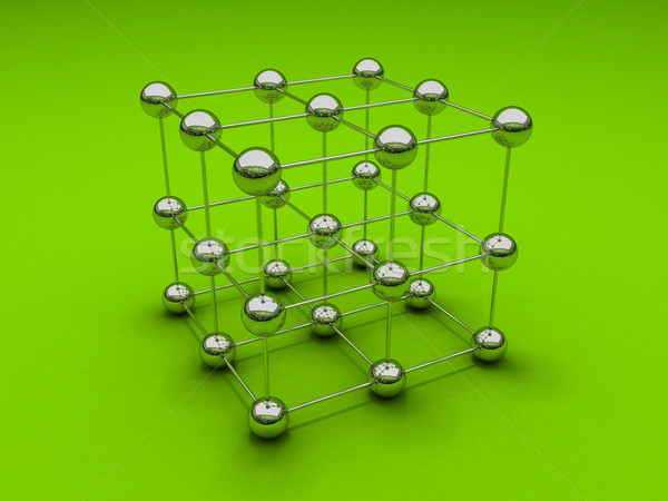 Resumen cubo 3D fuera cromo Foto stock © cnapsys
