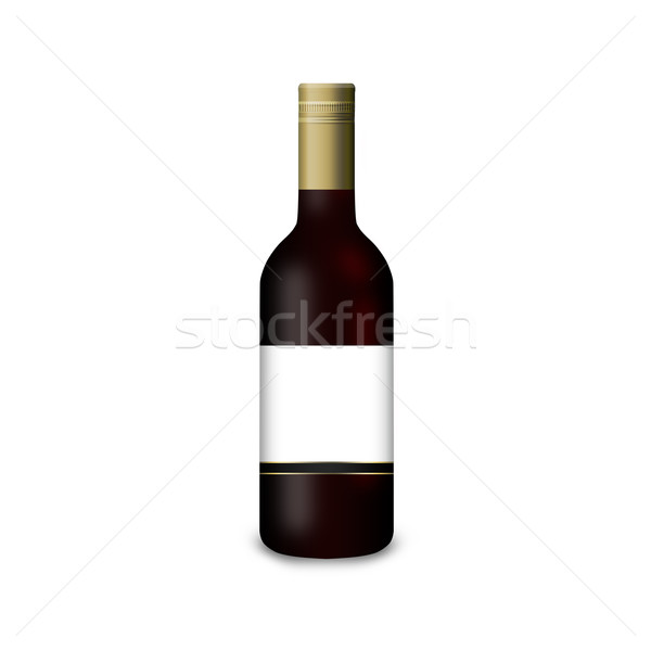 Botella de vino 3D aislado blanco beber alcohol Foto stock © cnapsys