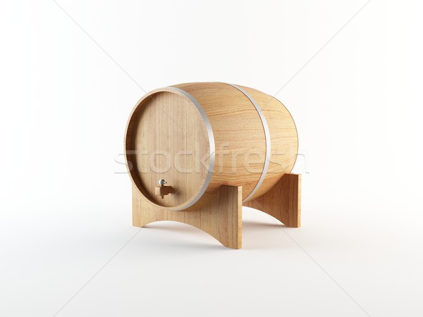 Vino barril 3D madera cerveza Foto stock © cnapsys
