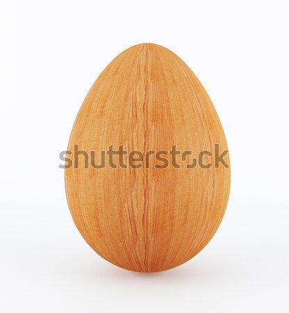 Ahşap yumurta 3D Paskalya ahşap Stok fotoğraf © cnapsys