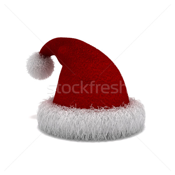 Papá noel sombrero 3D diseno rojo Foto stock © cnapsys