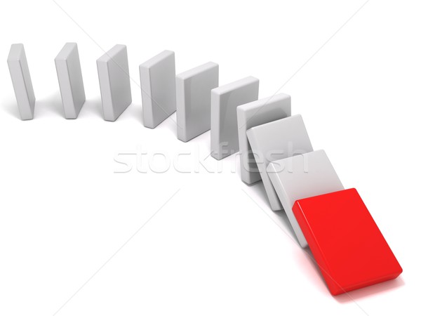 Dominó efecto 3D establecer cuadros Foto stock © cnapsys