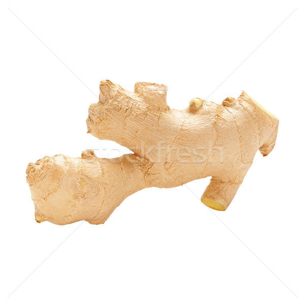 One fresh not peeled ginger root isolated on white Stock photo © Coffeechocolates