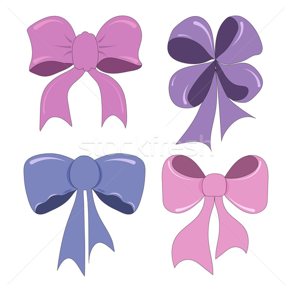 Hand-drawing cute bows vector Stock photo © Coffeechocolates
