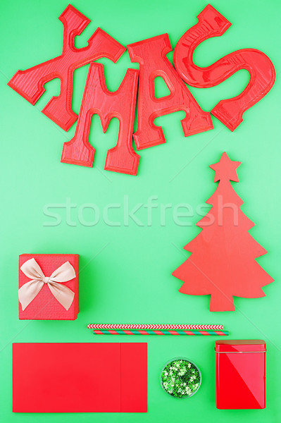 Navidad rojo verde colores Foto stock © Coffeechocolates