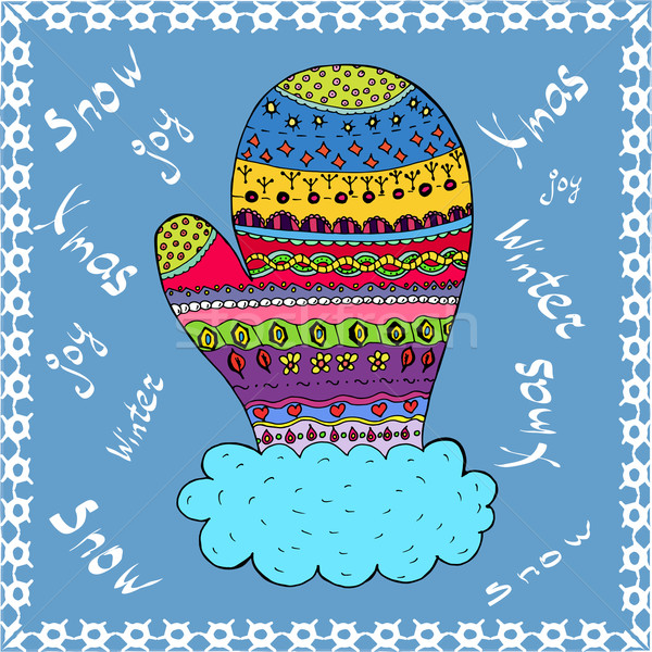 Winter mitten, vector Stock photo © Coffeechocolates