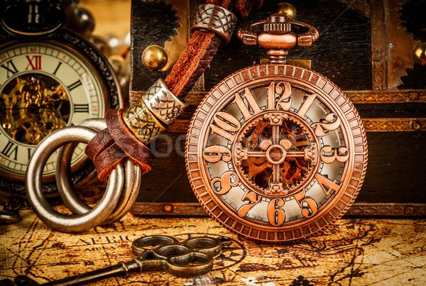 Vintage pocket watch Stock photo © cookelma