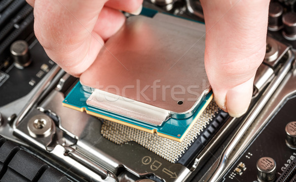 Modern processor and motherboard Stock photo © cookelma