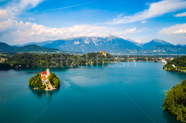 Eslovenia recorrer lago céu água Foto stock © cookelma