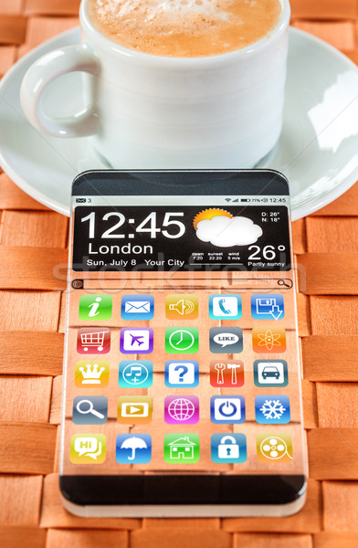 Smartphone transparent Display Zukunft Ideen Stock foto © cookelma