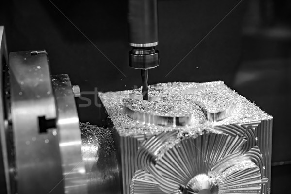 Metalworking CNC milling machine. Cutting metal modern processin Stock photo © cookelma