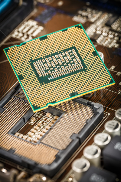 Modern processor and motherboard Stock photo © cookelma