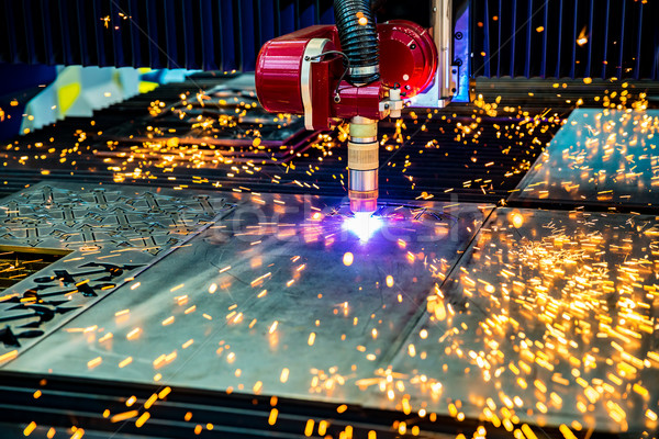 Laser plasma metal moderno industrial Foto stock © cookelma
