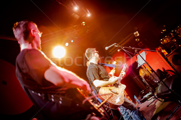 Band performs on stage in a nightclub Stock photo © cookelma