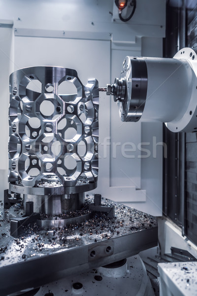 Metalworking CNC milling machine. Cutting metal modern processin Stock photo © cookelma