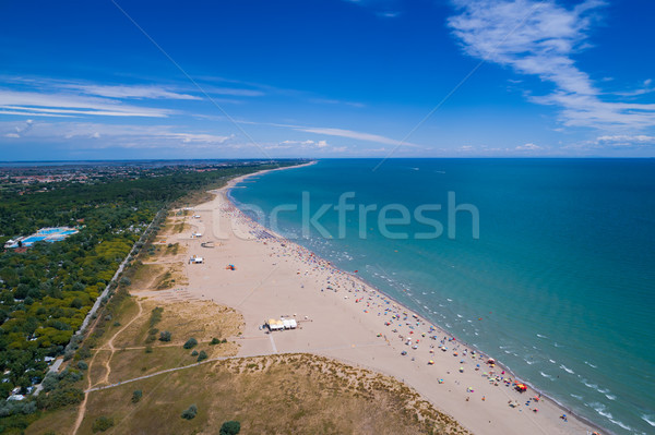 Italy, the beach of the Adriatic sea. Rest on the sea near Venic Stock photo © cookelma