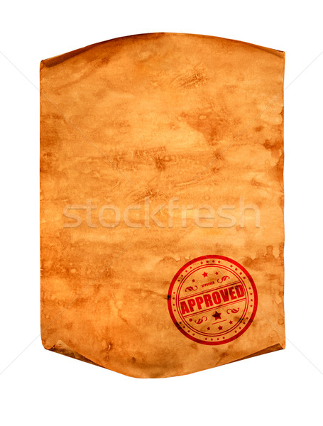 Régi papír göndör perem fehér bélyeg jóváhagyás Stock fotó © cookelma