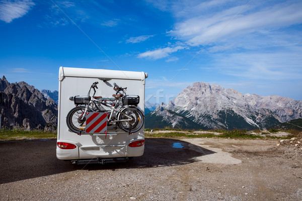 Family vacation travel, holiday trip in motorhome VR Stock photo © cookelma