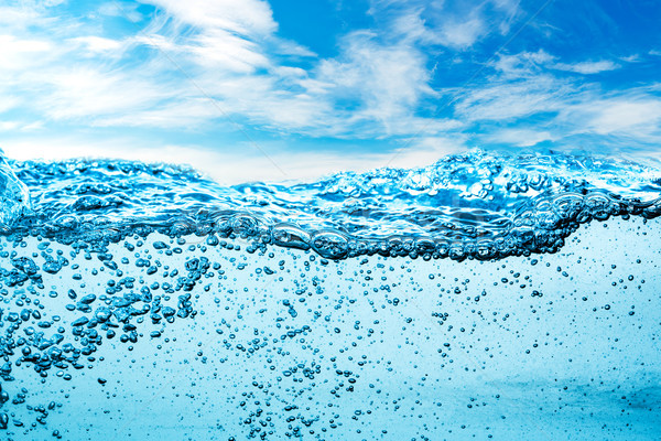 Close up water on a background of blue sky Stock photo © cookelma