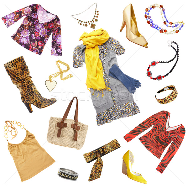 Stock photo: Lady's clothes and accessories