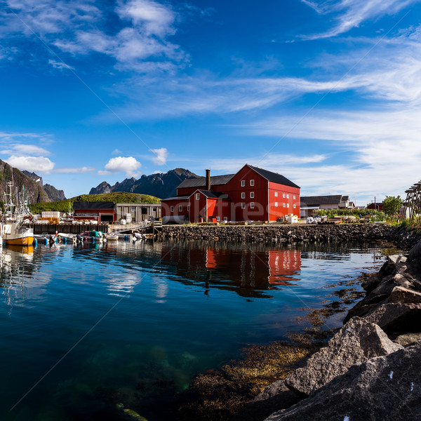 Archipel Norvège paysages dramatique montagnes ouvrir [[stock_photo]] © cookelma