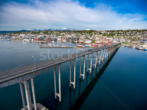 Bridge of city Tromso, Norway Stock photo © cookelma