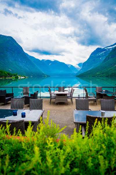 Café nature belle Norvège naturelles paysage [[stock_photo]] © cookelma