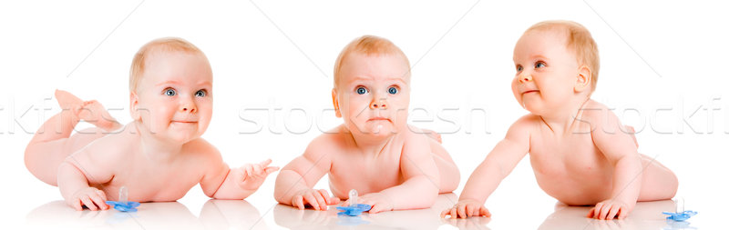 [[stock_photo]]: Bébés · frères · blanche · bébé · garçons