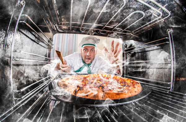 Funny kucharz zły przegrywający los Zdjęcia stock © cookelma