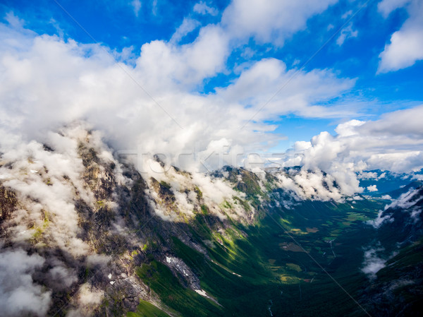 Beautiful Nature Norway aerial photography. Stock photo © cookelma