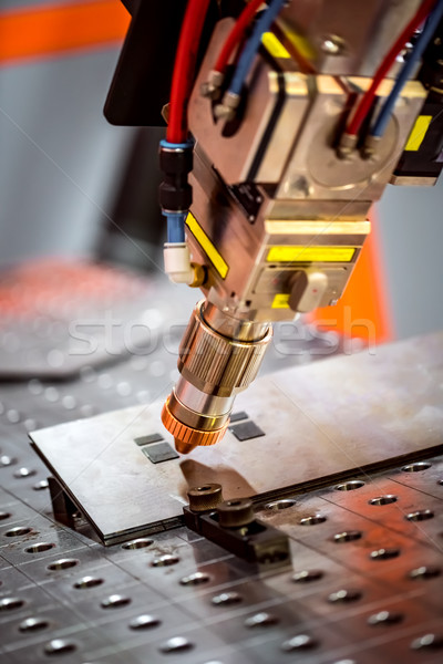 Fibre laser robotic remote cutting system Stock photo © cookelma